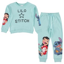 Disney Girls Lilo & Stitch Clothing Set - Stitch Sweatshirt Hoodie and Jogger picture