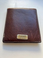 Vintage BALLY Brown Leather Bifold Wallet - Made in Italy - Authentic picture