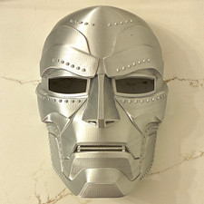 Dr Doom Mask 3D Printed in Silver Silk Pla picture