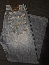 Vintage Ed Hardy Christian Audigier Men's Jeans 36x34 Distressed Y2K Baggy picture