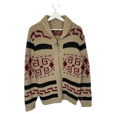 Vintage Pendleton Westerly Virgin Wool Cardigan BIG LEBOWSKI Dude Sweater Small picture