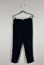Nwt Aritzia Babaton Conan Cropped Pants Size 6 Black Pull on Mid Rise Slim Leg picture