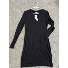 Bar III Essentials Womens Long Sleeve Black Dress Size Medium NWT picture