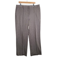New Worthington Pattern Trouser Pants size 16W Brown picture