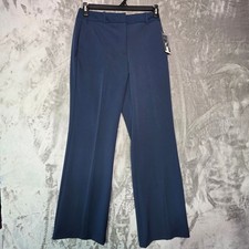 Worthington Womens High Rise Trouser Pants Navy Blue Wrinkle Free Size 4 NWT picture