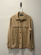 Polo Ralph Lauren Double-Knit Mesh Shirt Jacket Brown Size Large Retail $168 picture