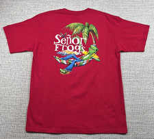 Señor Frog's Shirt Mens Large Red Vallarta Mexico Beach Graphic Tee Hammock picture