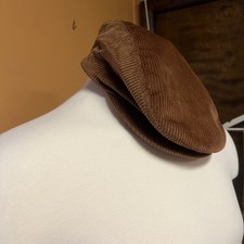 True Vintage 1970s Jc Penneys Beige Brown Courduroy Hat NWT deadstock picture