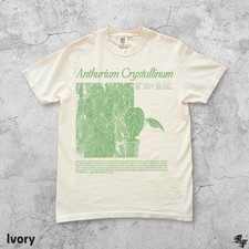 Anthurium Crystallinum Graphic Tee Crystal White Vein Velvet Leaf Men & Women picture