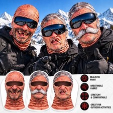 Funny Old Man Face Balaclava 3D Print Ski Mask Novelty Prank Gift picture