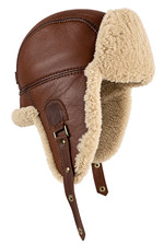 Sheepskin Trapper  Hat —  Handmade  Ushanka, Shearling leather Aviator Hat picture