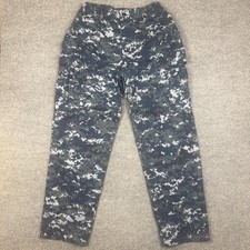 Bethel Industries Pants Mens 32x32 Blue Camo Cargo US Navy Workwear Uniform picture