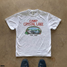 Crystal Lake Vintage Horror Tee, Friday the 13th Slasher Movie Shirt picture