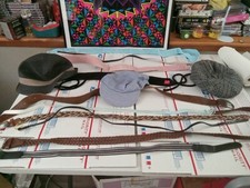 Lot Of 15 Estate Sale Belts & Hats Clothing Items Random + More Trl4#103 picture