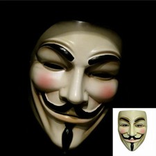 2 Pack of V for Vendetta Mask Fawkes Anonymous Halloween Cosplay Party Costume picture