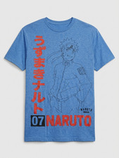 Brand New Naruto Kakashi Team 07 Blue Heather Graphic T-Shirt Mens S-XL picture