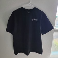 Stussy Mercury Tee Black T-Shirt Mercury Logo Size L picture