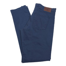 Jack Victor Jackie 5-Pocket Pants Mens Size 32 (Italy 48) Blue Cotton Blend picture