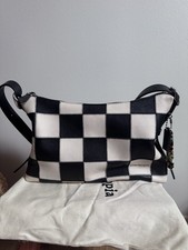 Coach Alter/Ego Slouchy Shoulder Bag Coachtopia Checkered Leather Zip Medium picture