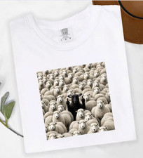 Black sheep flipping off T Shirt . Hot sale all size picture