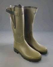 Le Chameau Vierzon Mens US 12 EU 46 Green Rubber Wellington Boots Handmade picture