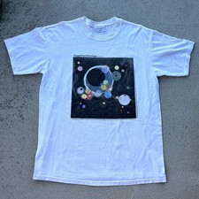 02 Vintage Kandinsky Art T-Shirt Sz M (22x28) Several Circles Guggenheim Museum picture