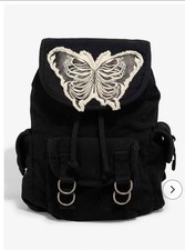 Hot Topic Butterfly Skeleton Canvas Backpack picture