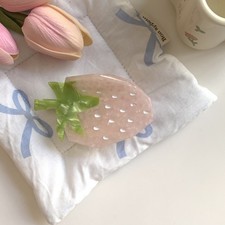 Fruit Shaped Hair Clip Acetate Big Leaf Lemon Green picture