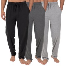 3 & 5 Pack Men's Pajama Pants Cotton Blend Lounge Sleepwear Elastic Waist picture