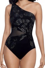 MIRACLESUIT Women's Iridium Minx One-Piece Slimming Swimsuit Size 14 $188 picture
