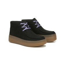 Ryka Washable Lace-Up Booties - Vibrant Womens 7.5W Black w/ Blue Laces New picture