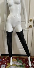 JAS MB NEW Vintage'90's RARE Black Leather Zippered Chaps O/S picture