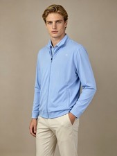 NWOT Redvanly Mens Golf Full Zip Blue Jacket Stretch Size XL picture
