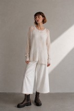 Serie Numerica Cashmere Marino Wool Asymmetrical Sweater Oversized Tunic Onesize picture