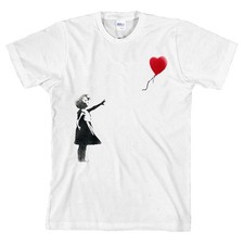 Banksy Graffiti Balloon Girl Heart T Shirt *ALL SIZES & NEW* picture