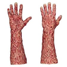 Ghoulish Productions Burned Man Hands Accessories Evil Gloves Halloween picture