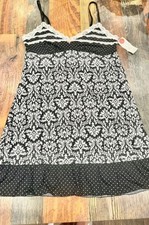 NWT Marilyn Monroe Slip Dress Size Xl Black & White Ruffle picture