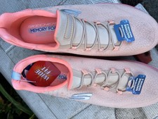 Skechers Women's Summits - Morning Glow Sneaker in a Wide width Coral picture
