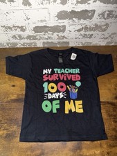New My Teacher Survived 100 Days of Me - Pre K / Kindergarten - Black Size XS picture