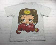 Vintage 1993 Changes Betty Boop Big Print Boxing Tee T-Shirt XL Made In USA picture