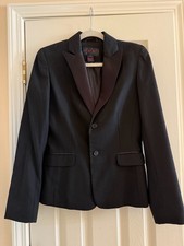 Vintage Ralph Lauren Black Wool Tuxedo Blazer Satin Peak Lapel Women’s S Y2K picture