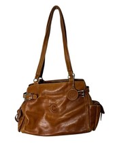 VINTAGE Los Robles Polo Time Leather Brown satchel shoulder bag picture