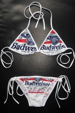 Vintage Y2K Budweiser Beer Print String Bikini Hot Beach Summer All Size XS-5XL picture