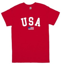 USA Flag T Shirt Unisex America Womens Mens Graphic Tee picture