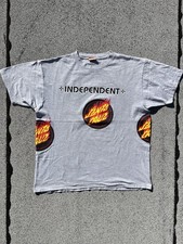 RARE Vintage '90s NHS Factory Santa Cruz X Independent Truck Co T-Shirt Size XL picture