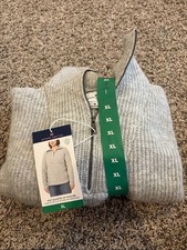 Modern Ambition Women's Knit Quarter Zip Sweater Gray – M, L, XL, XXL picture