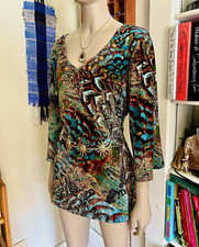 Vintage 90s Beaded Tunic Mini Dress - Boho Fairycore Whimsigoth Witchy Flowy picture
