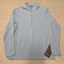Lululemon Soft Jersey Half Zip Mens Small Blue 1/4 Zip Pullover LM3FGGS picture