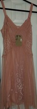 NWT Nataya Embroidered Size Small Sheer V-Neck Alana Party Dress Pink picture
