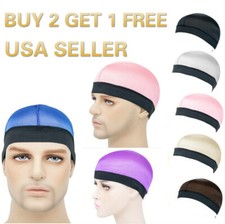 Solid Color Hip hop doorag Dome Wave Cap Stocking Caps Wide elastic band picture